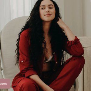 Red Bamboo Pajama Set